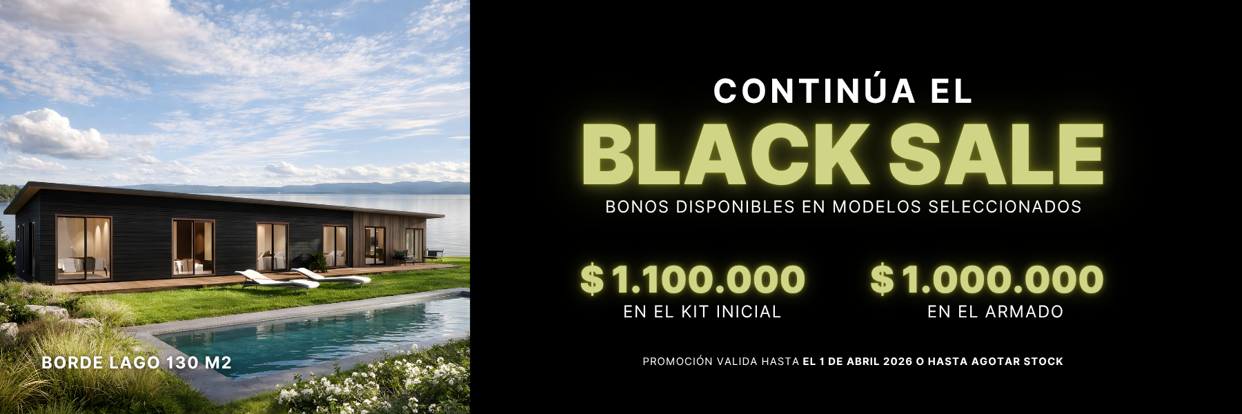 Black Sale Borde Lago 130 m2