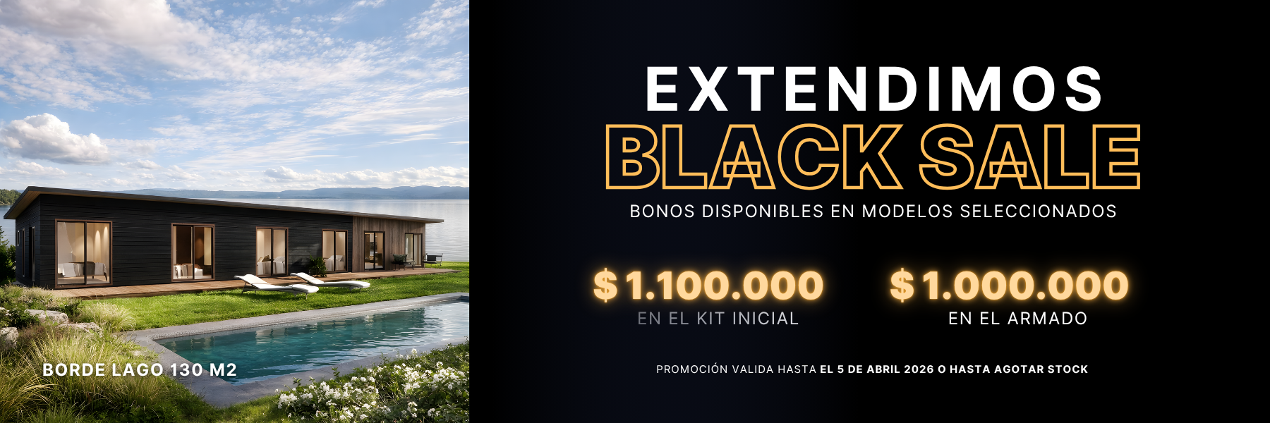Black Sale Borde Lago 130 m2